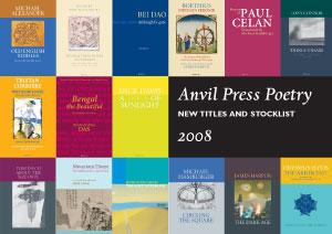 Anvil Press catalogue 2008