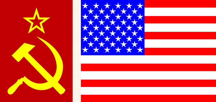 It's the US and USSR (Flags)