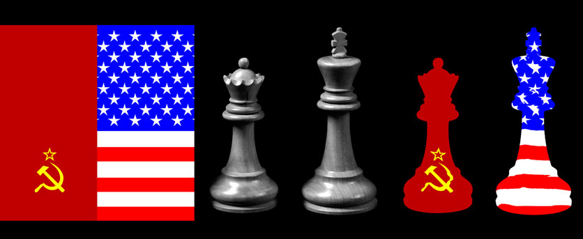 Distored Flags and Mono Chess Pieces